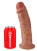 King Cock 10 - nagy tapadókorongos dildó (25cm) - sötét natúr