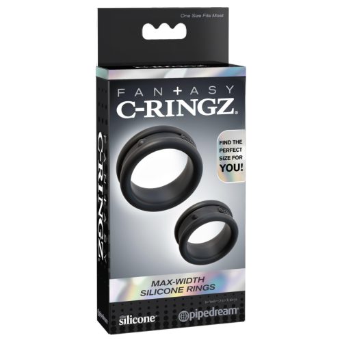Pipedream - Fantasy C-Ringz - pénisz- és heregyűrű (fekete)