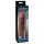 Pipedream X-TENSION Mega 2 - élethű péniszköpeny (20,3 cm) - sötét natúr