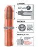 Pipedream - X-TENSION Mega 3 - élethű péniszköpeny (22,8 cm, natúr)