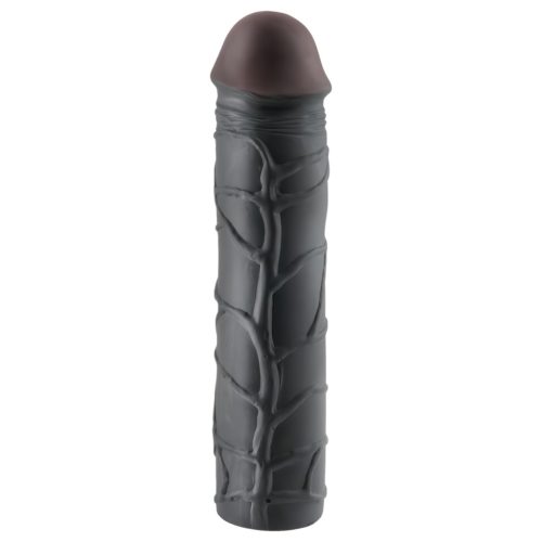 Pipedream - X-TENSION Mega 3 - élethű péniszköpeny (22,8 cm, fekete)