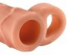 Pipedream X-TENSION Perfect 1 - heregyűrűs péniszköpeny (17,7 cm, natúr)
