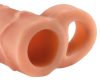 Pipedream X-TENSION Perfect 2 - heregyűrűs péniszköpeny (19 cm, natúr)