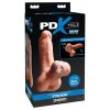 PDX Reach Around - 2in1 műpopsi maszturbátor és péniszköpeny (testszínű)