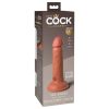 King Cock Elite 6 - tapadókorongos, élethű dildó (15cm) - sötét