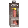 King Cock Elite 6 - tapadókorongos vibrátor (15cm) - natúr