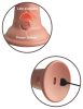 King Cock Elite 6 - tapadókorongos vibrátor (15cm) - natúr
