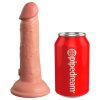 King Cock Elite 6 - élethű vibrátor 15cm (sötét natúr)