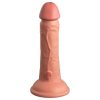 King Cock Elite 6 - élethű vibrátor 15cm (sötét natúr)