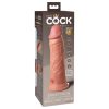 King Cock Elite 8 - tapadókorongos vibrátor (20cm) - natúr