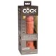 King Cock Elite 8 - élethű vibrátor 20cm (sötét natúr)
