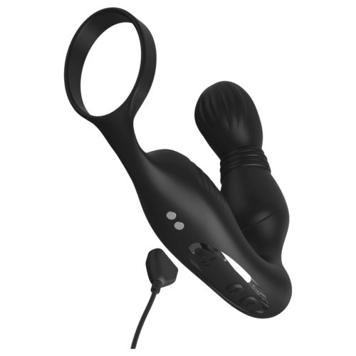 Pipedream Anal Fantasy Elite - prosztata vibrátor péniszgyűrűvel (fekete)