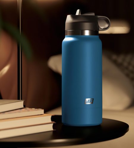 Fuck Flask Private Pleaser - művagina kulacsban (kék-barna)