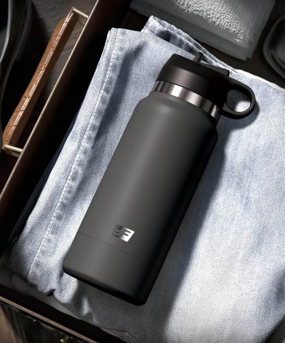 Fuck Flask Secret Delight - művagina kulacsban (fekete-natúr)