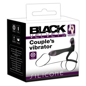   Black Velvets - akkus, 2in1 vibrátor és péniszgyűrű (fekete)