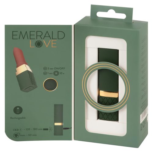 Emerald Love - akkus, vízálló rúzs vibrátor (piros)