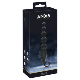 ANOS Anal Beads - gyöngyös anál vibrátor (fekete)