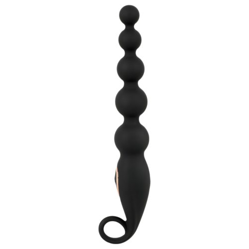 ANOS Anal Beads - gyöngyös anál vibrátor (fekete)