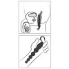 ANOS Anal Beads - gyöngyös anál vibrátor (fekete)