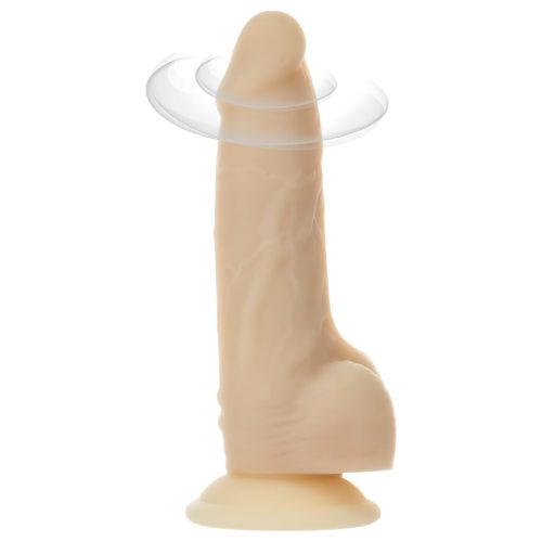Naked Addiction Rotating 7 - forgófejes vibrátor (18cm) - natúr