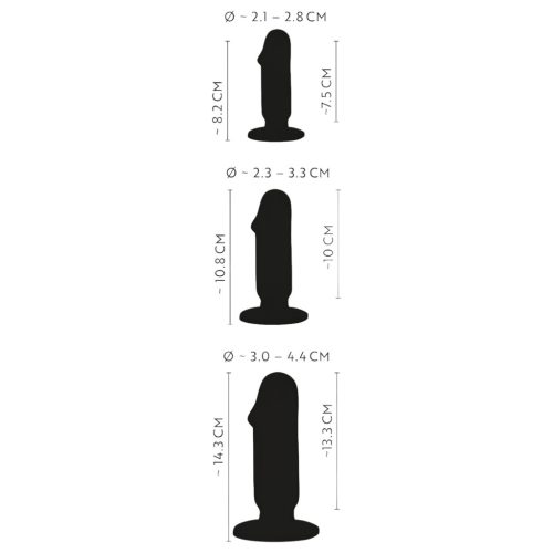 Anos Training Kit - anál plug szett (3 részes) - fekete