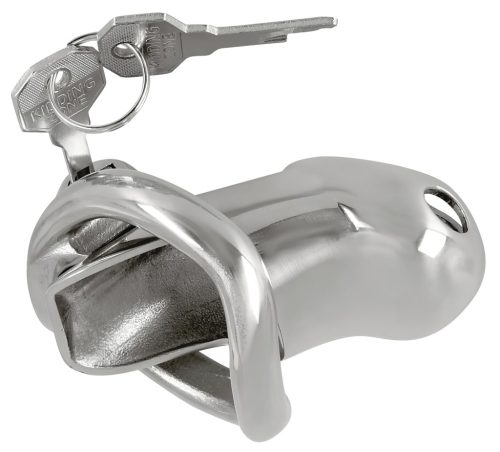 Fetish - fém pénisz ketrec (ezüst)