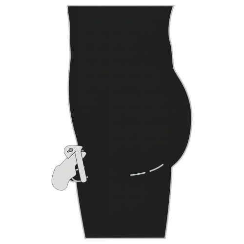 Fetish - fém pénisz ketrec (ezüst)