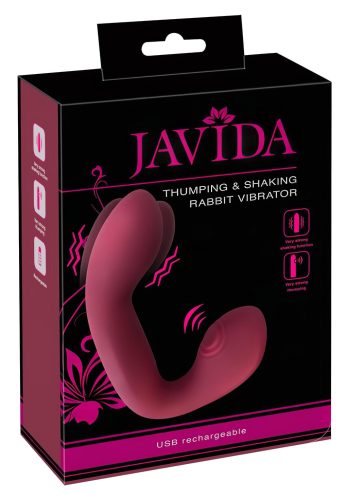 Javida Thumping - pulzáló G-pont és csikló vibrátor (piros)