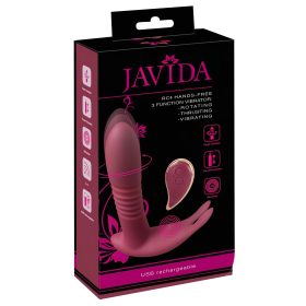 Javida RC - rádiós, 3 funkciós csikló vibrátor (piros)
