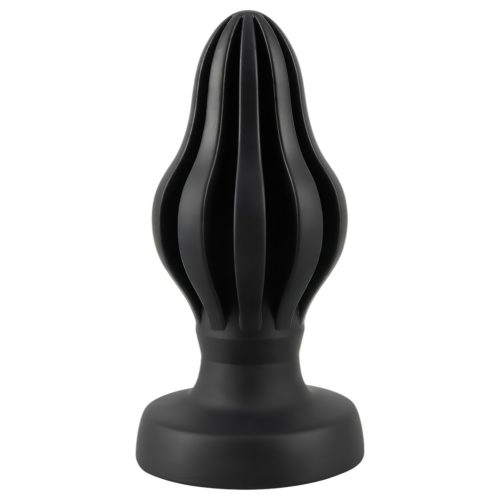 ANOS - bordázott puha anál plug, butt plug - 7 cm (fekete)