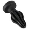 ANOS - bordázott puha anál plug, butt plug - 7 cm (fekete)