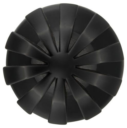 ANOS - bordázott puha butt plug - 7cm (fekete)
