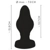 ANOS - bordázott puha anál plug, butt plug - 7 cm (fekete)