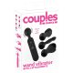 Couples Choice - akkus, melegítő masszírozó vibrátor (fekete)