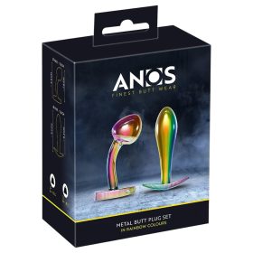 ANOS Metal Rainbow - fém anál plug szett (2 részes)