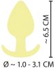 Cuties Mini Butt Plug - szilikon anál plug (sárga, 3,1 cm)