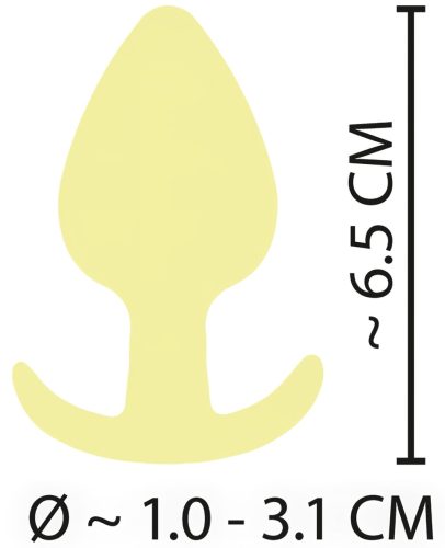 Cuties Mini Butt Plug - szilikon anál plug (sárga)
