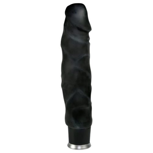 Nature Skin - élethű vibrátor - fekete (22cm)