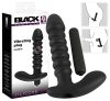 Black Velvets redős vibrátor - közepes (fekete)