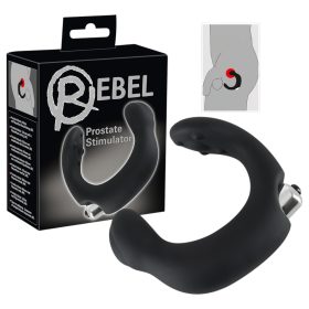 Rebel - íves prosztata vibrátor és masszírozó (fekete)