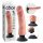 King Cock 9 tapadókorongos vibrátor (23 cm, testszínű)