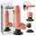 King Cock 7 tapadókorongos vibrátor (18 cm, natúr)