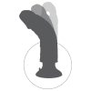 King Cock 7 tapadókorongos vibrátor (18 cm) - natúr