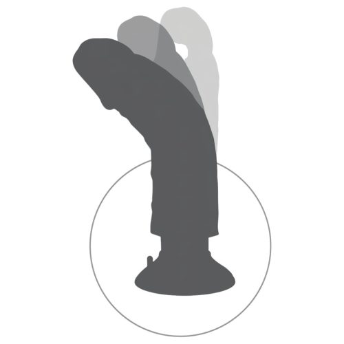 King Cock 7 tapadókorongos vibrátor (18 cm) - natúr
