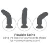 King Cock 10 tapadókorongos vibrátor (25 cm, natúr)