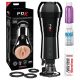 PDX Cock Compressor - szívó, vibráló punci maszturbátor (fekete)