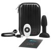 b-Vibe Rimming - forgó gyöngyös anál vibrátor (fekete)