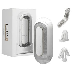   TENGA Flip Zero - vibrációs maszturbátor férfiaknak (fehér)