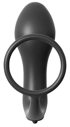 Pipedream - Analfantasy - ujj anál vibrátor péniszgyűrűvel (fekete)