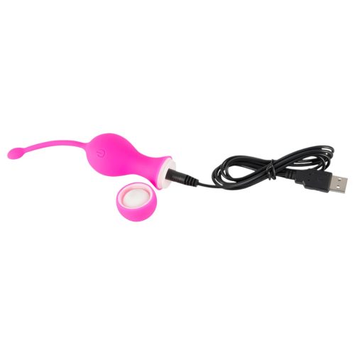 SMILE Love Balls - hordható akkus, rádiós vibrotojás (pink)